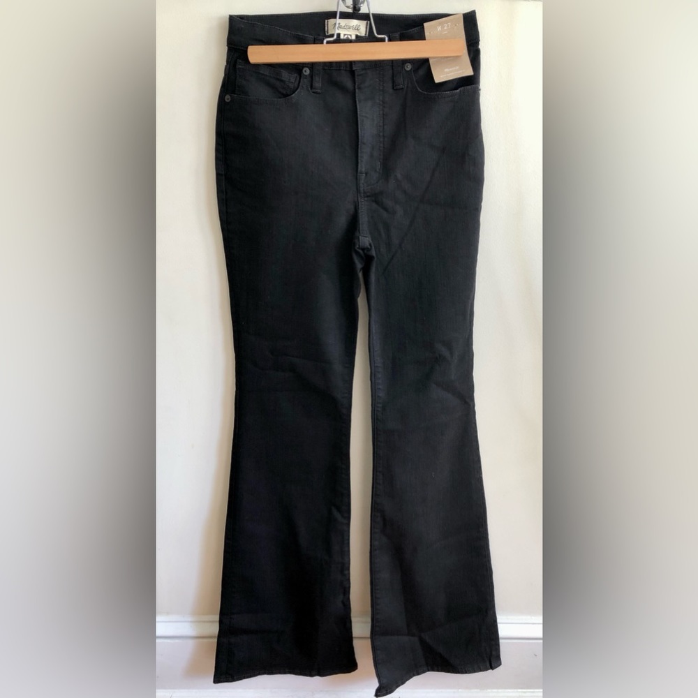 NWT Madewell Skinny Flare Jeans in Black Frost W27